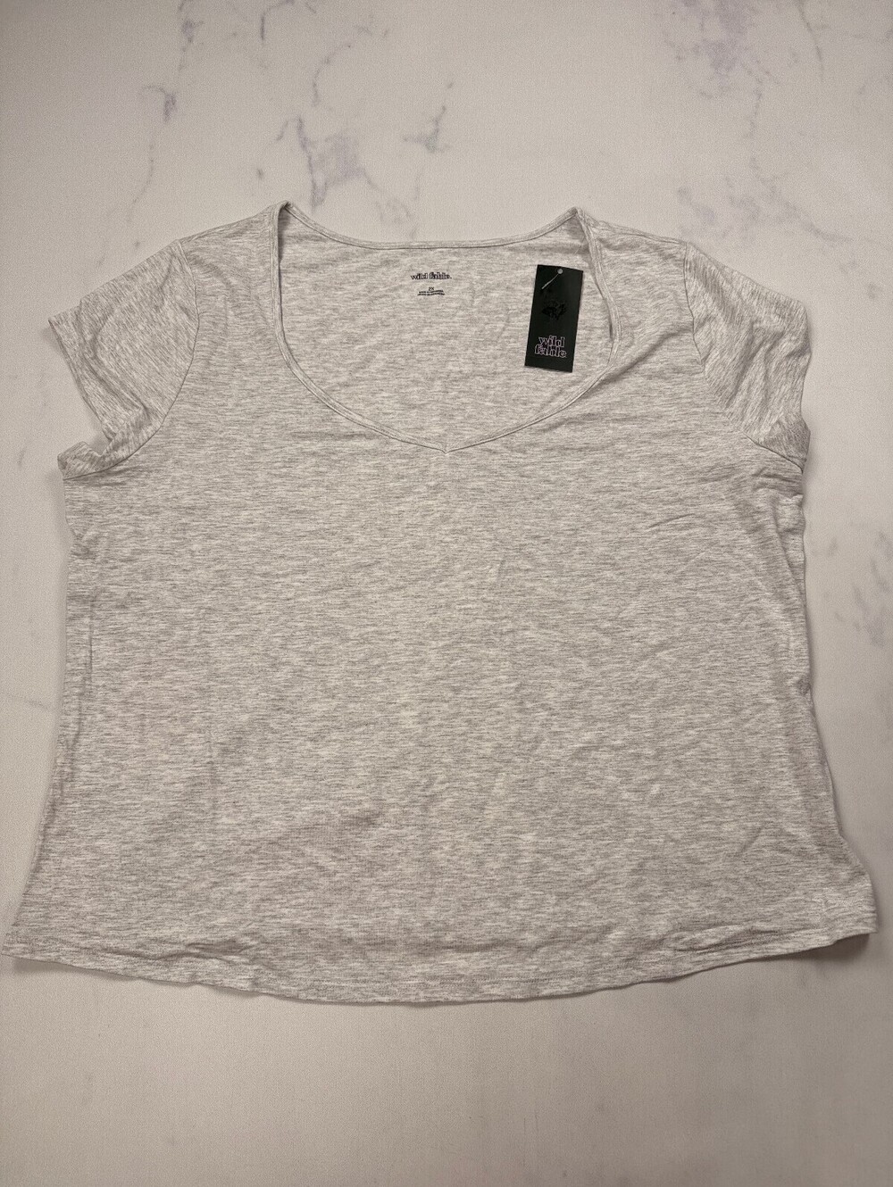 Wild Fable T Shirt Dove Gray Current Minimalist Closet Staple - Womens 2X
